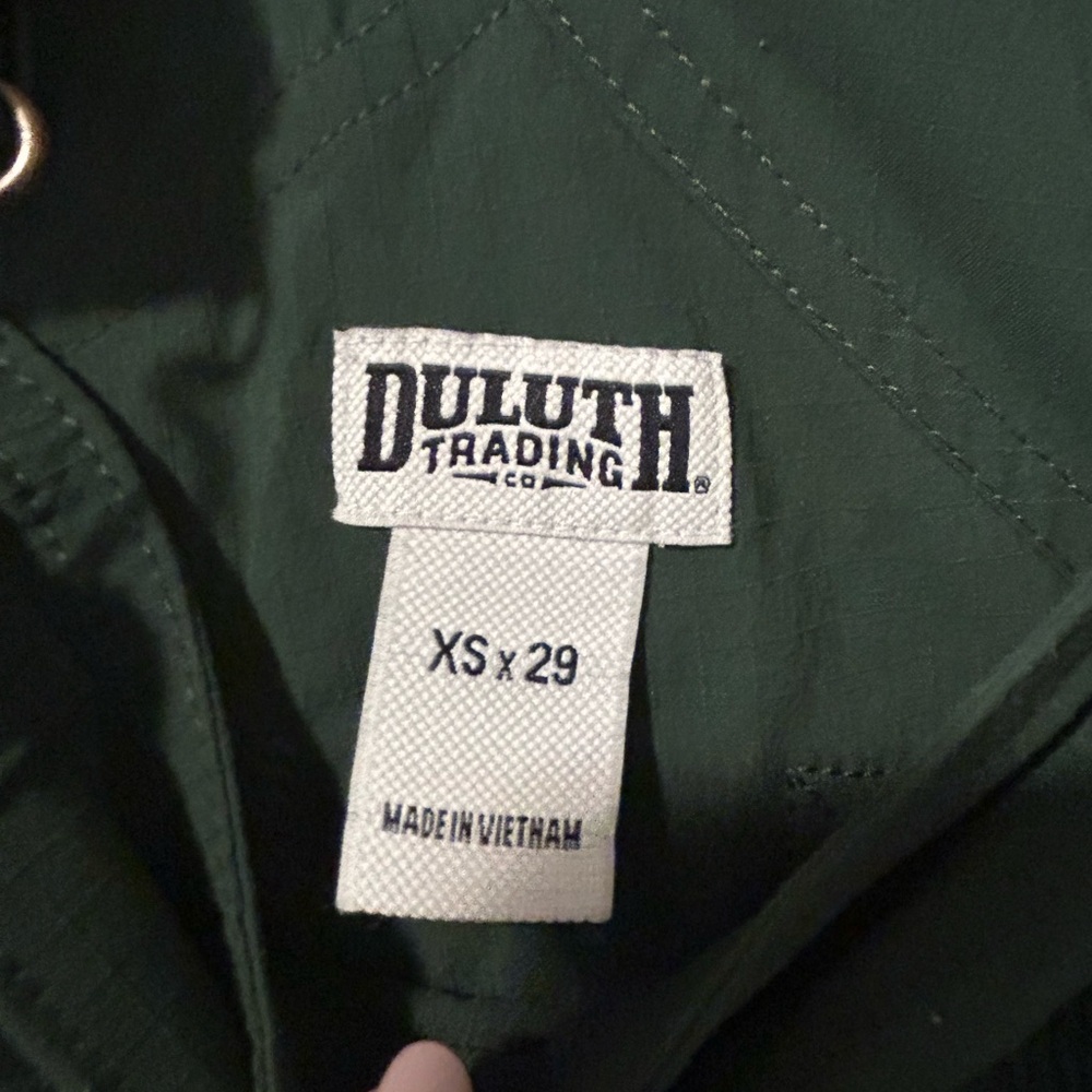 Duluth Trading Co Forest Green Overalls size XS inseam 29 - Picture 4 of 4